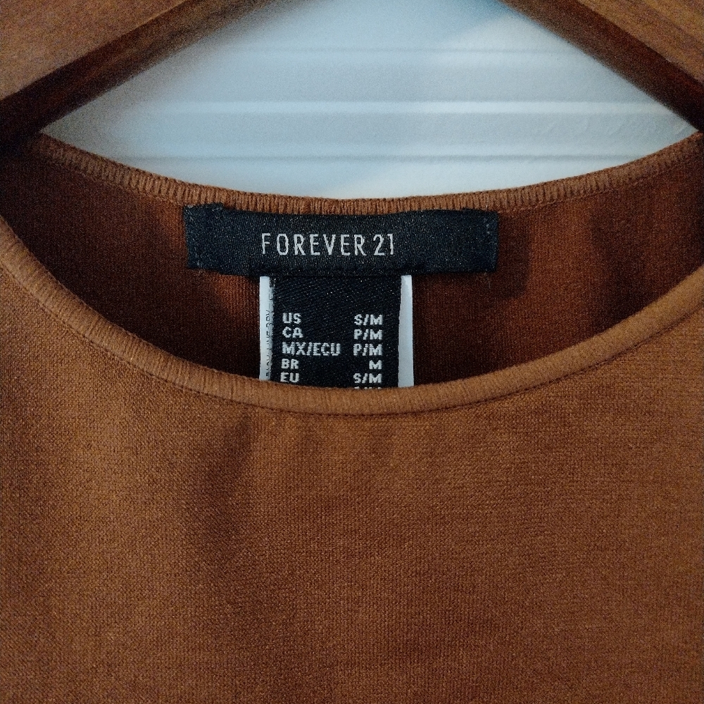MUST BUNDLE - forever 21 Body Contour High Neck Sculpting Brown Bodysuit - Picture 2 of 2